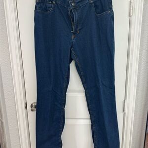 Origins Blue Relaxed Jeans with Classic Stitching 38x32